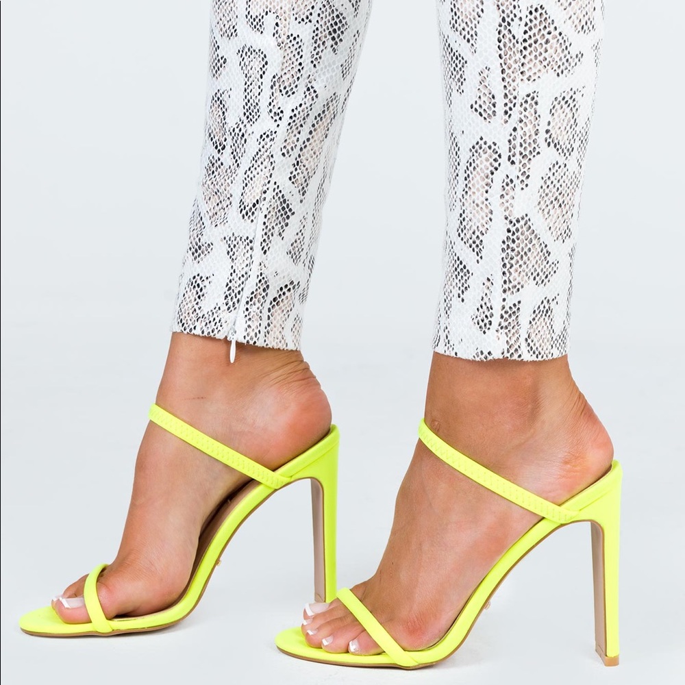 Only worn once - BILLINI Dante Neon strappy Heels US 8